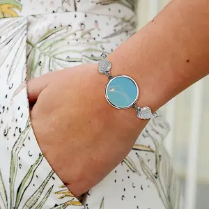 Bird Moon Winged Circular Bracelet