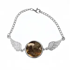 Grandpa Farmers Boots Winged Circular Bracelet