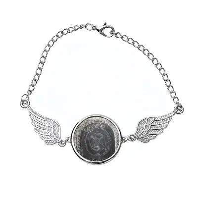 Death Helmet Winged Circular Bracelet