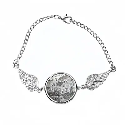 You Are Being Watched 2 Winged Circular Bracelet