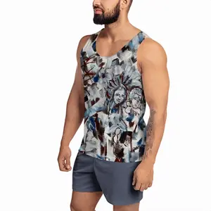 Men At The Autumn Park Sports Vest