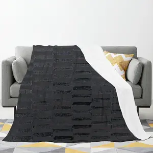 Black Flannel Blanket (Multi-Size, Vertical)