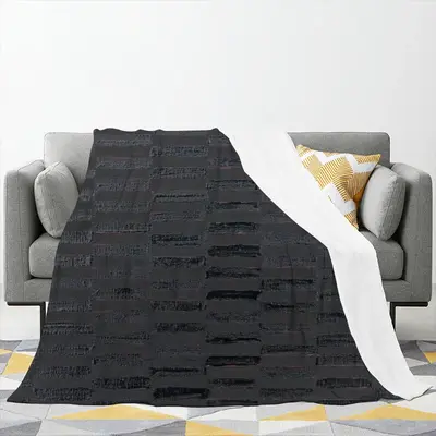 Black Flannel Blanket (Multi-Size, Vertical)