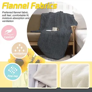 Anthracite Flannel Blanket (Multi-Size, Vertical)