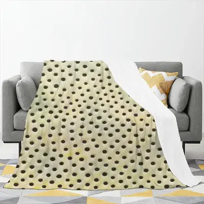 Holes Yellow-Green Flannel Blanket (Multi-Size, Vertical)