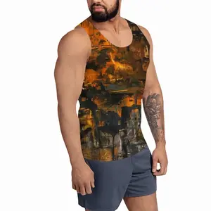 Men The Gold Of The Night Sports Vest