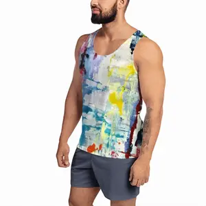 Men Sparkling Glass Sports Vest