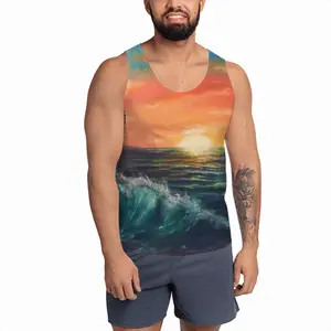 Men Big Sea Sunset Sports Vest