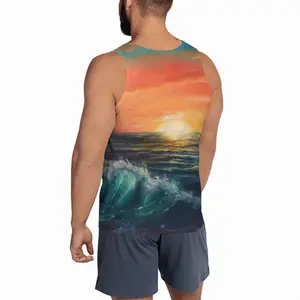 Men Big Sea Sunset Sports Vest