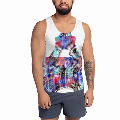 Men The Eiffel Tour Sports Vest