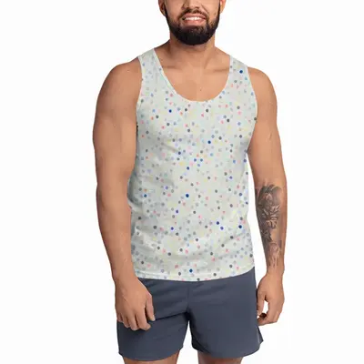 Men Points Colorful Sports Vest