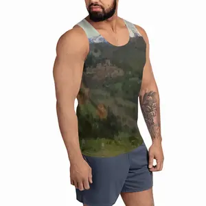 Men View Of Castelnou France Sports Vest