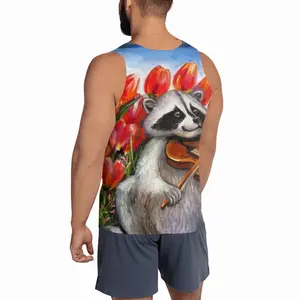 Men Raccoon Celebrating Spring Sports Vest