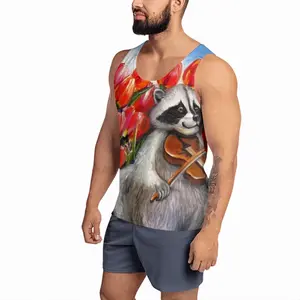 Men Raccoon Celebrating Spring Sports Vest