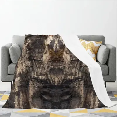 Stone Face Flannel Blanket (Multi-Size, Vertical)