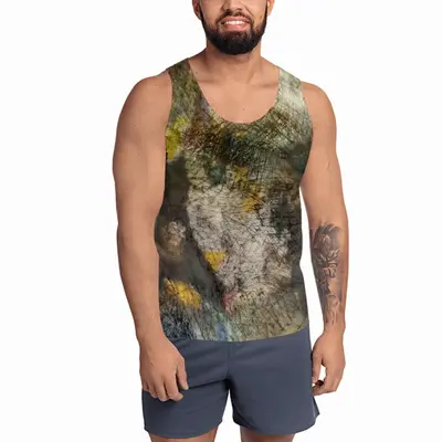 Men Striped Face Sports Vest