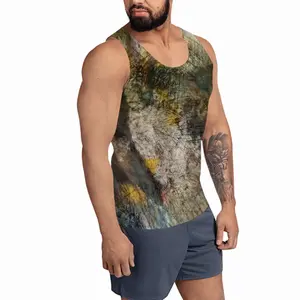 Men Striped Face Sports Vest