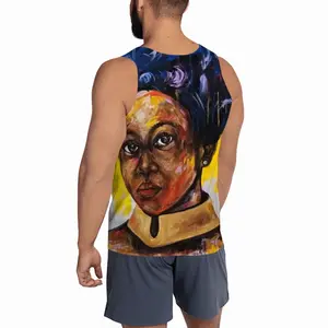 Men Golden Woman Sports Vest