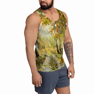 Men Birch Tree Forest Trail Sports Vest