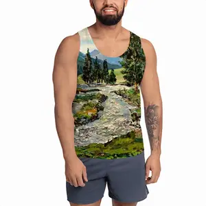 Men Scenic Mountain River Sports Vest