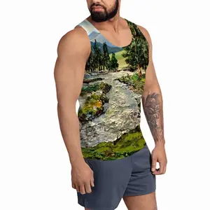 Men Scenic Mountain River Sports Vest