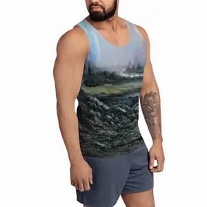 Men Outer Space Landscape Sports Vest