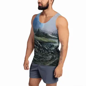 Men Outer Space Landscape Sports Vest