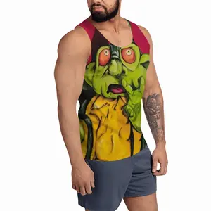 Men Green Alien Wizard Sports Vest