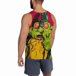 Men Green Alien Wizard Sports Vest