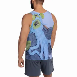 Men Baby Blue Beard Wizard Sports Vest