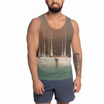 Men Sailboats In Thunderstorm Sports Vest