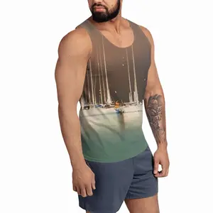 Men Sailboats In Thunderstorm Sports Vest