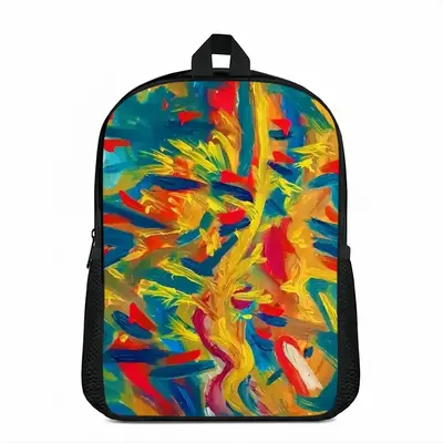 Burning Flame Double layer Schoolbag