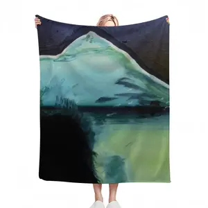 Beach Landscape Inside A Womans Nude Flannel Blanket (Multi-Size, Vertical)