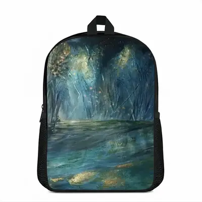 Moon Of Rivers And Jungles Double layer Schoolbag