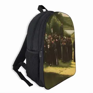 Old Poland Tashlich Prayer On Vistula River Double layer Schoolbag