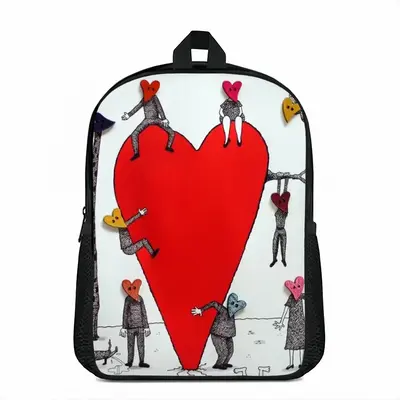 Love Is All Around Double layer Schoolbag