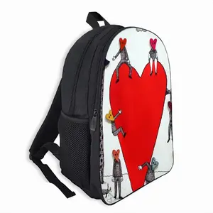 Love Is All Around Double layer Schoolbag