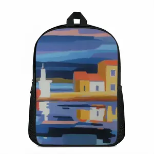 Stormy Sky On La Pointe Courte Double layer Schoolbag