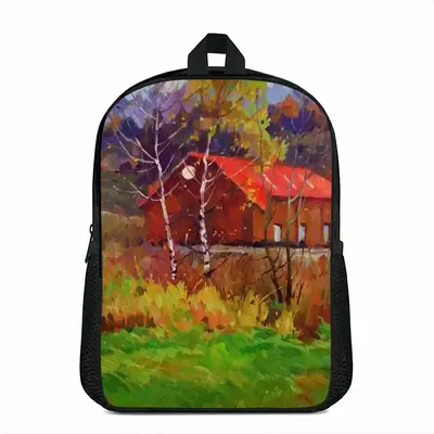 Autumn In The Carpathians Double layer Schoolbag