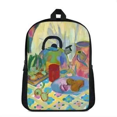 The Red Coffee Pot Double layer Schoolbag