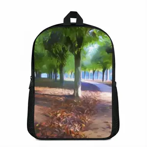 Waterfront Trees Alley Double layer Schoolbag