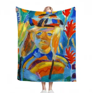 Portrait Of A Boy Flannel Blanket (Multi-Size, Vertical)