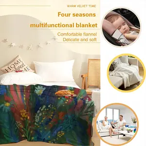 A Bouquet Of Wild Flowers In The Evening Flannel Blanket (Multi-Size, Vertical)