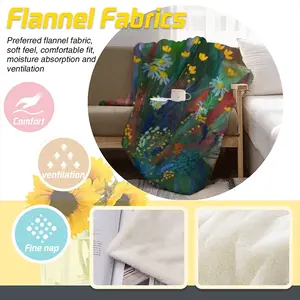 A Bouquet Of Wild Flowers In The Evening Flannel Blanket (Multi-Size, Vertical)