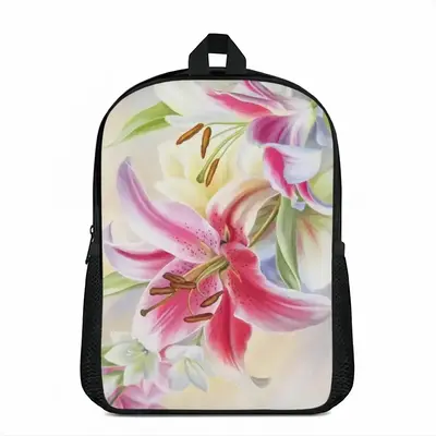 Poetry Of Flowers Double layer Schoolbag