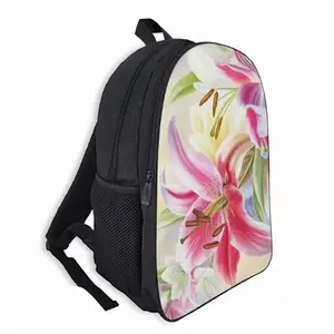 Poetry Of Flowers Double layer Schoolbag