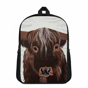 Bull - Red Bull Taurus Animals Buffalo Wild Double layer Schoolbag