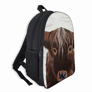 Bull - Red Bull Taurus Animals Buffalo Wild Double layer Schoolbag