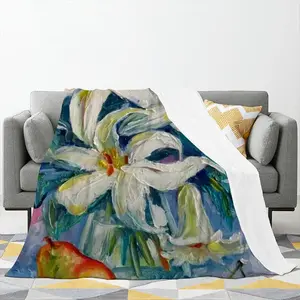 Lilies Flannel Blanket (Multi-Size, Vertical)